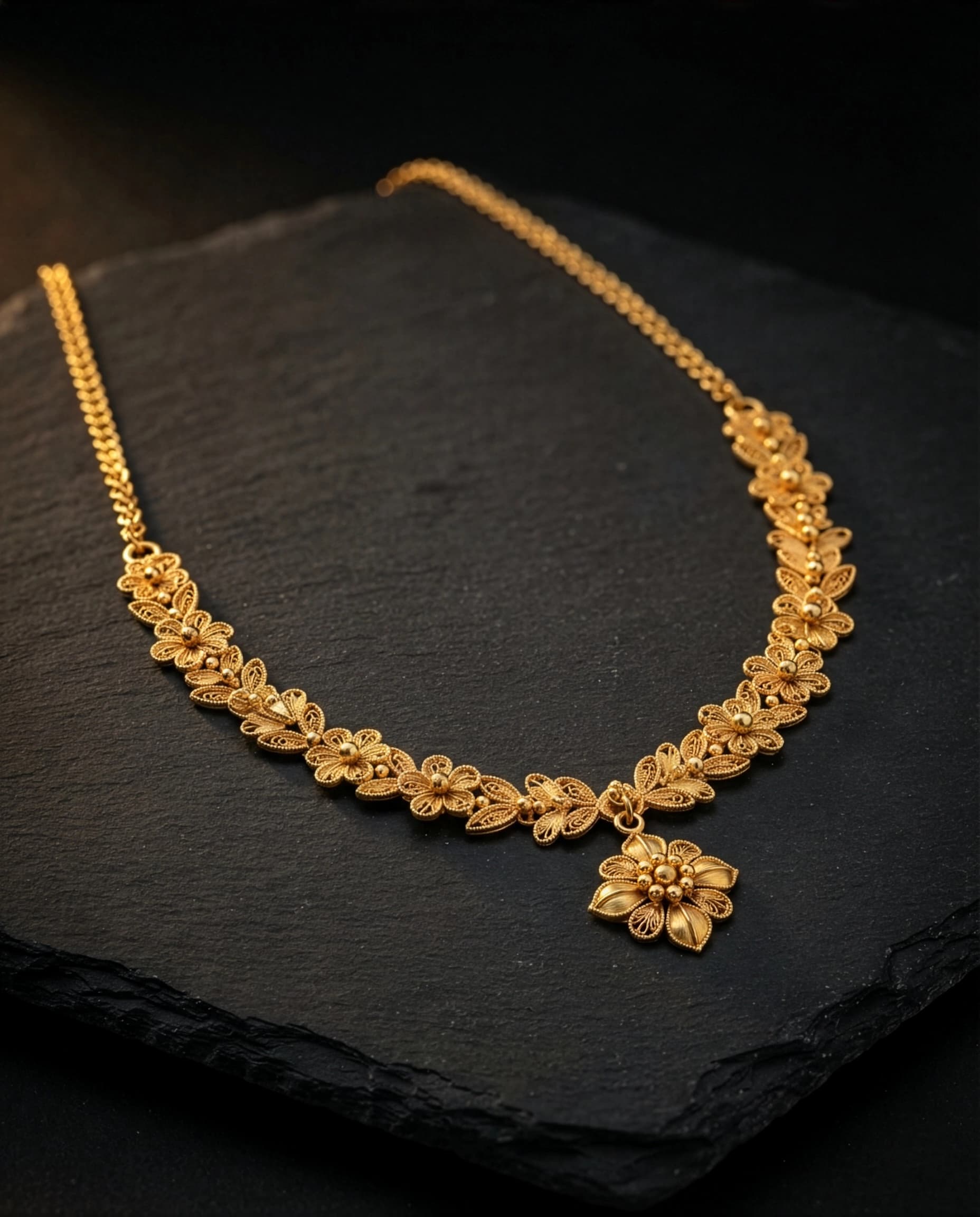 Floral Heritage Pendant Necklace, alternate view