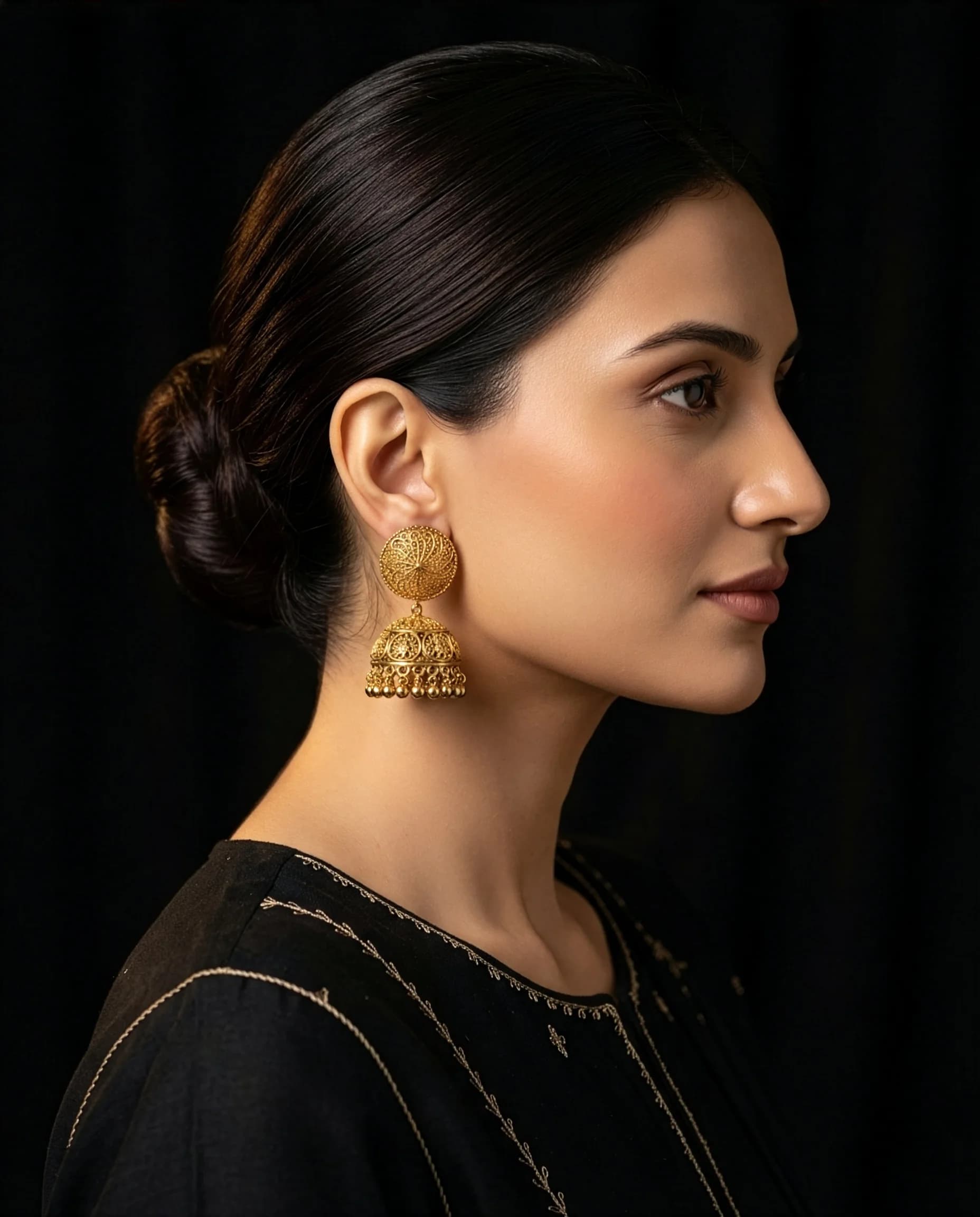 Heritage Filigree Jhumka Earrings