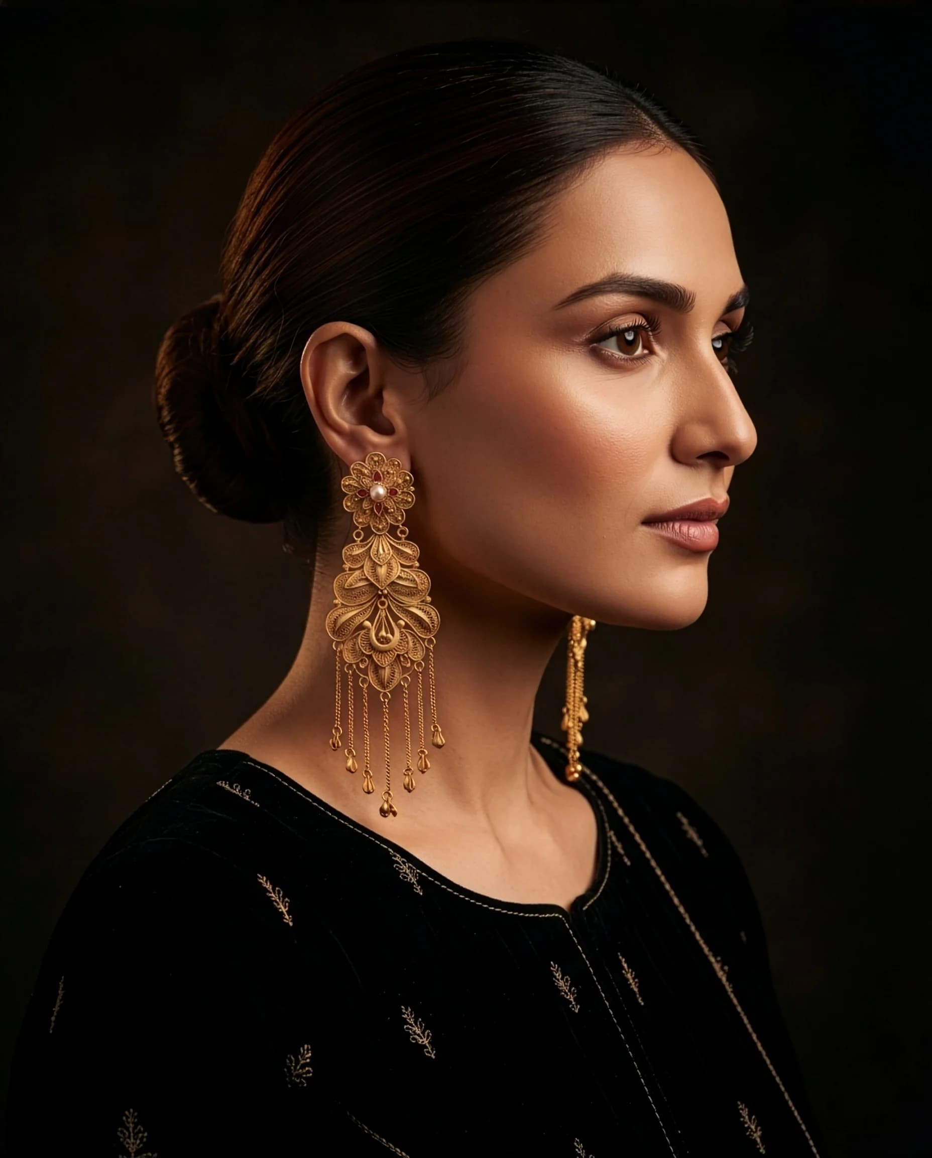 Royal Floral Cascade Earrings