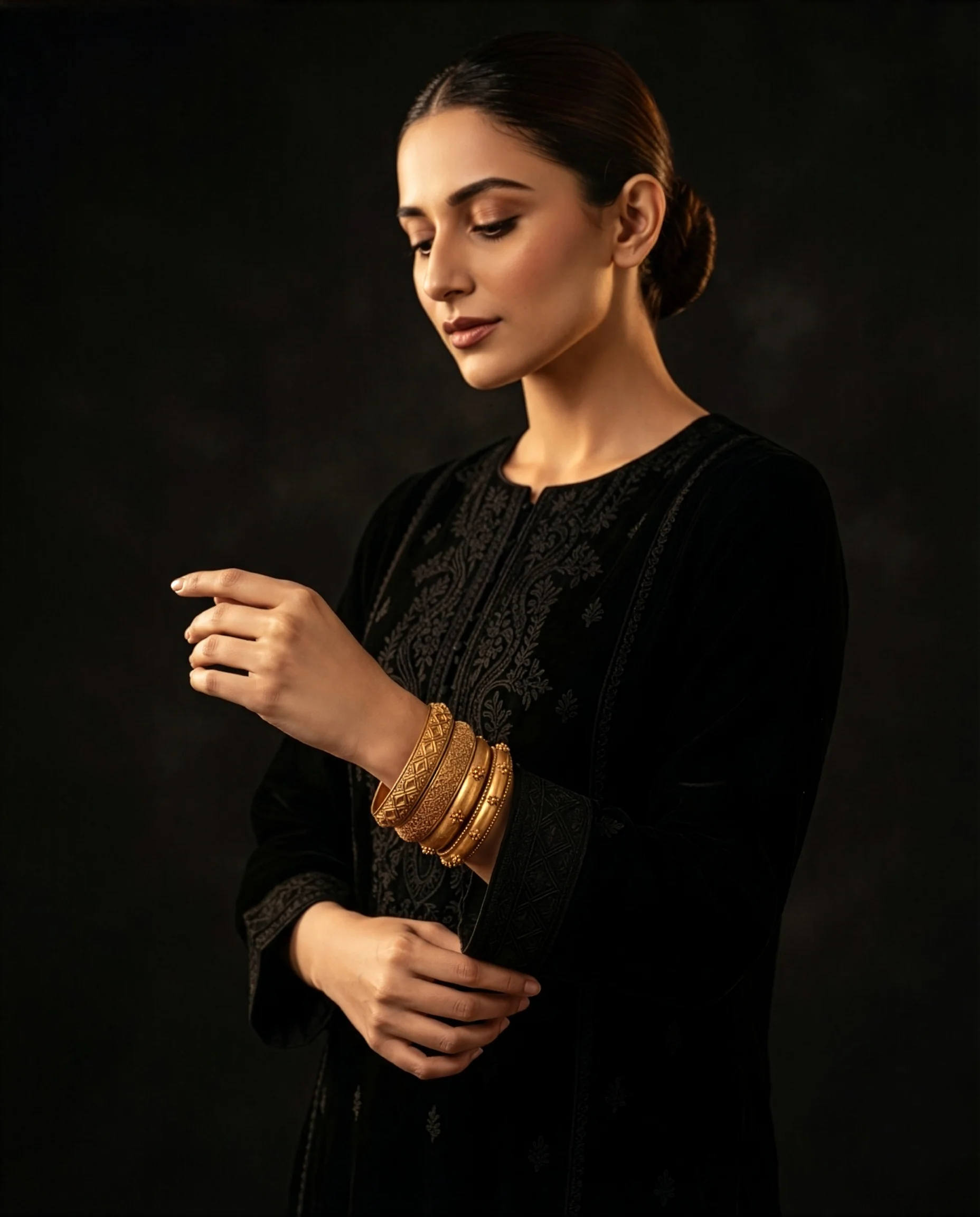 Heritage Engraved Gold Bangles